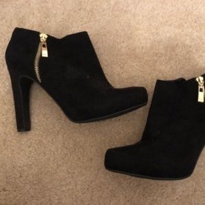 Brand New Mark Fisher Booties with Gold Zipper